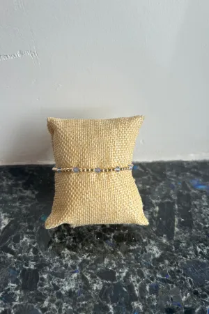 ellie gold filled swarowski crystal bracelet - light sapphire