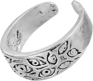 Evil Eye Ring for Men and Women Fashion Punk Hip Hop Jewelry Unique Cool Statement Ring for Style Present for Him and Her