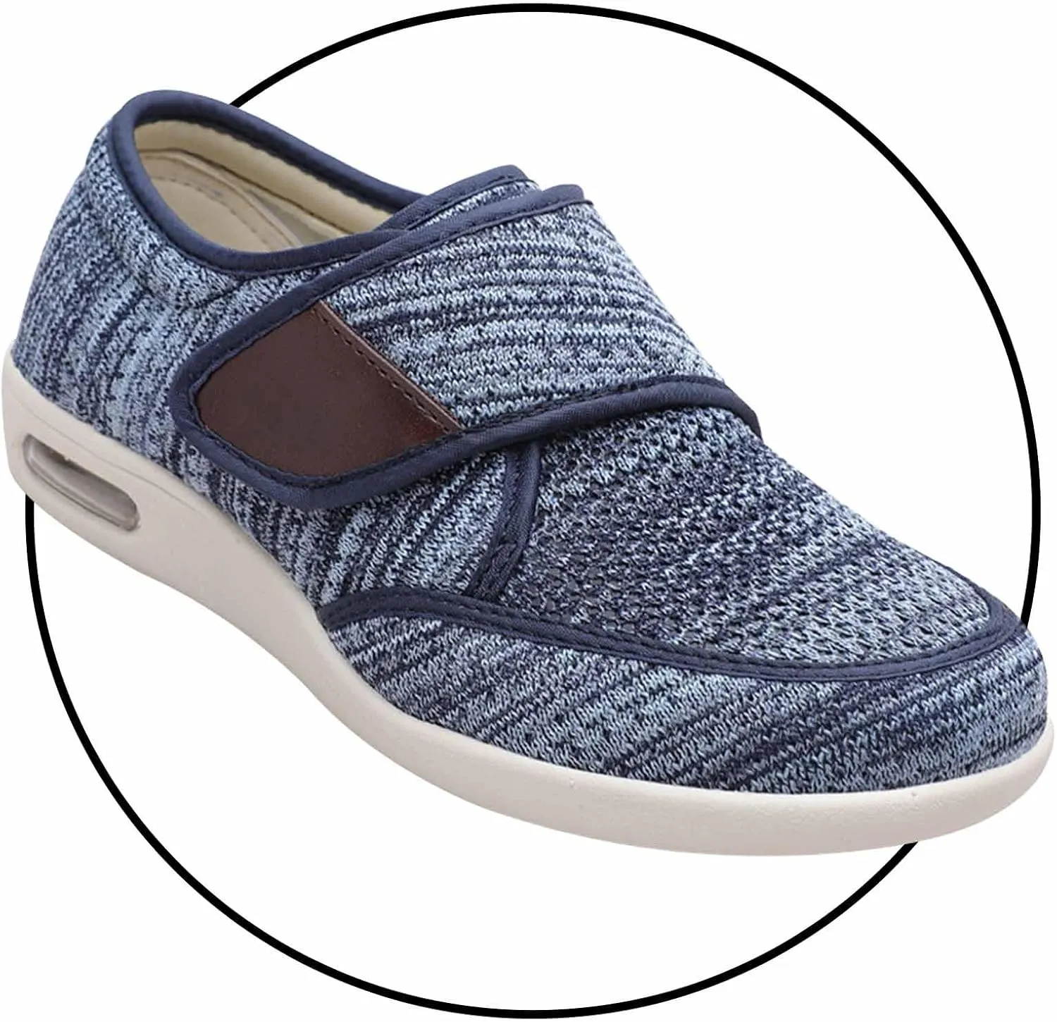 Extra Wide Edema Swollen Slippers - Breathable Casual Athletic Sneakers for Men - Slip-On Comfort Walking & Running Shoes
