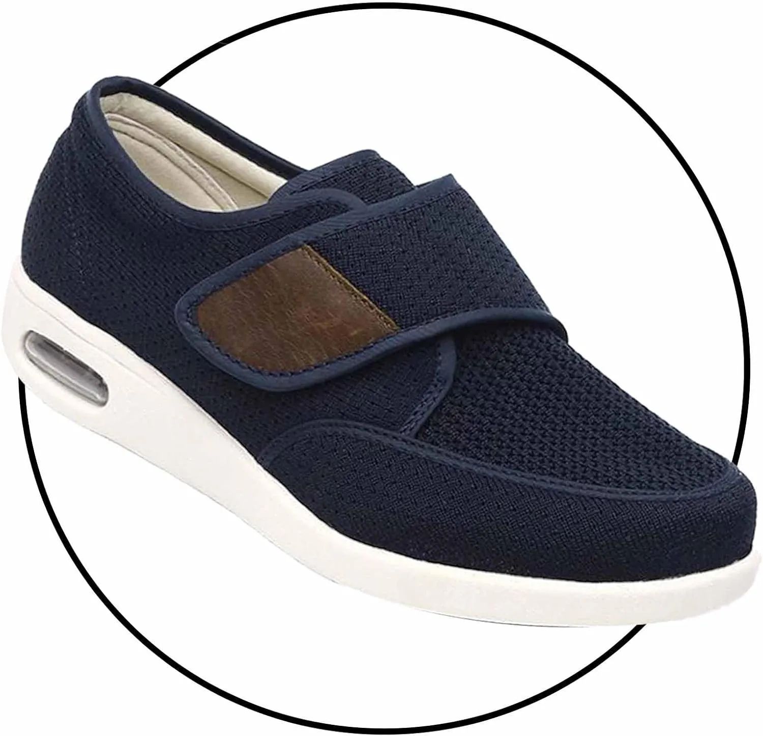 Extra Wide Edema Swollen Slippers - Breathable Casual Athletic Sneakers for Men - Slip-On Comfort Walking & Running Shoes