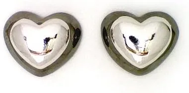 Fashion Jewelry - 18K White Gold Plated Heart Stud Earrings