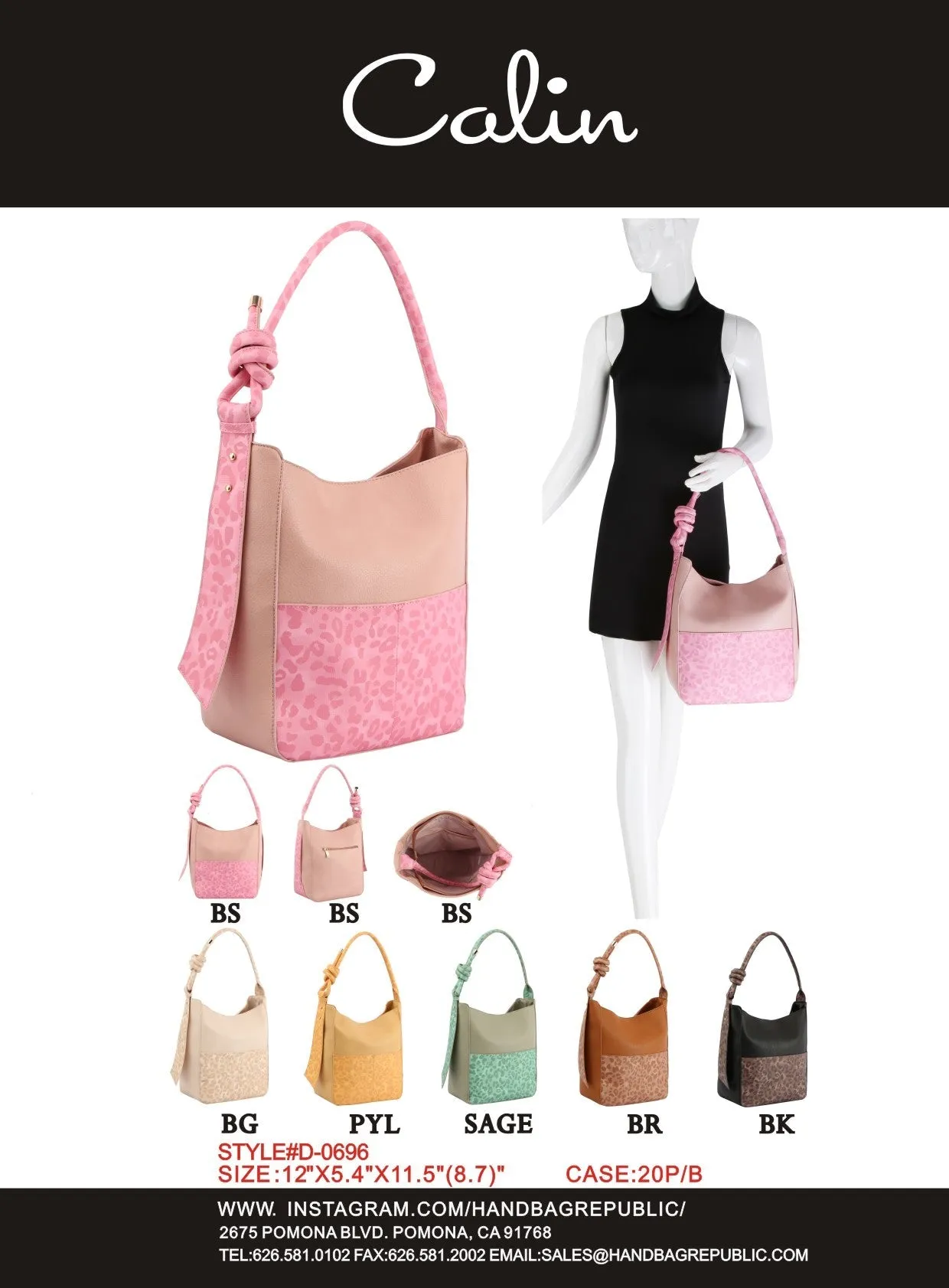 Fashion Leo Trim Hobo