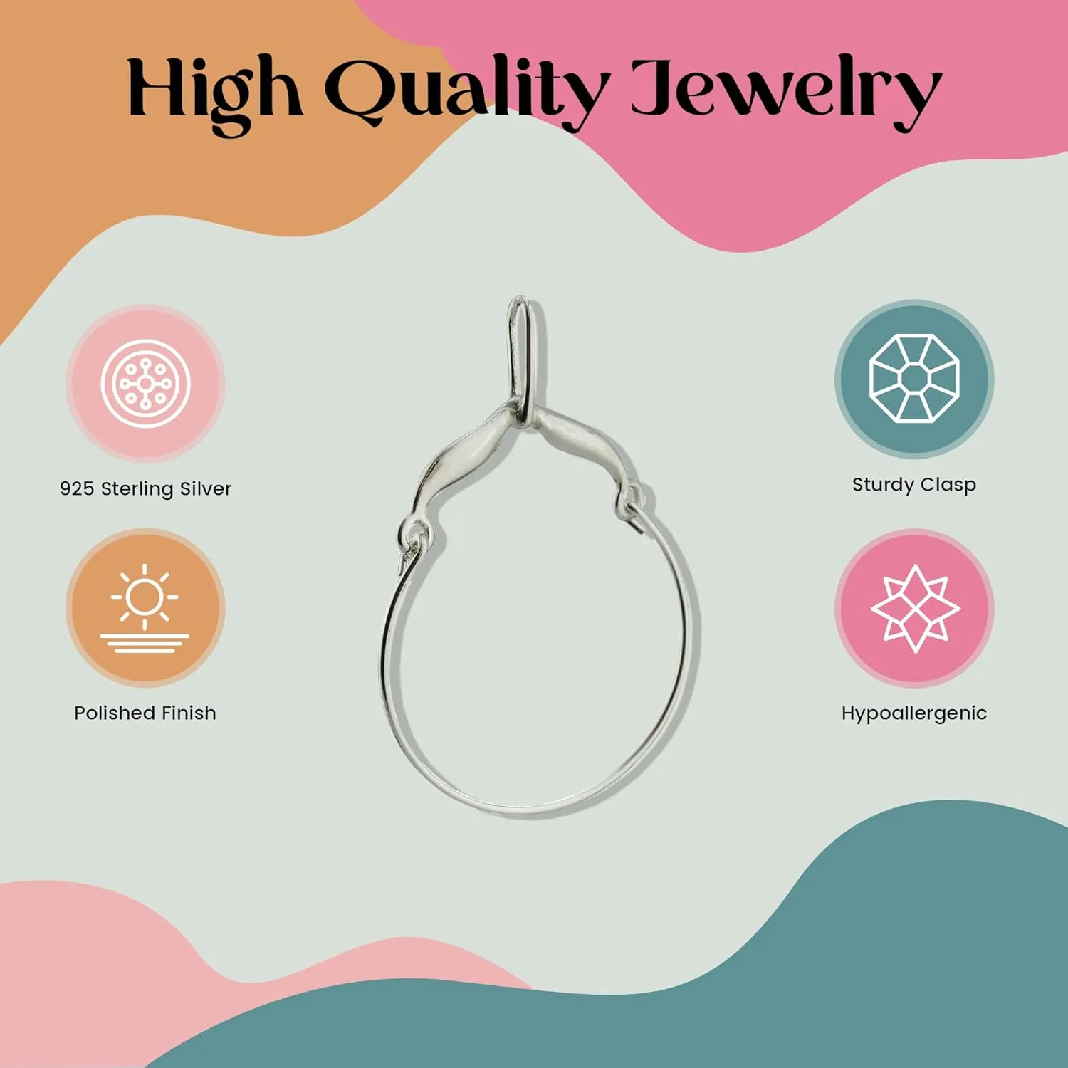 FashionJunkie4Life Dainty Charm Holder Necklace | 18" Chain Pendant Necklace For Women