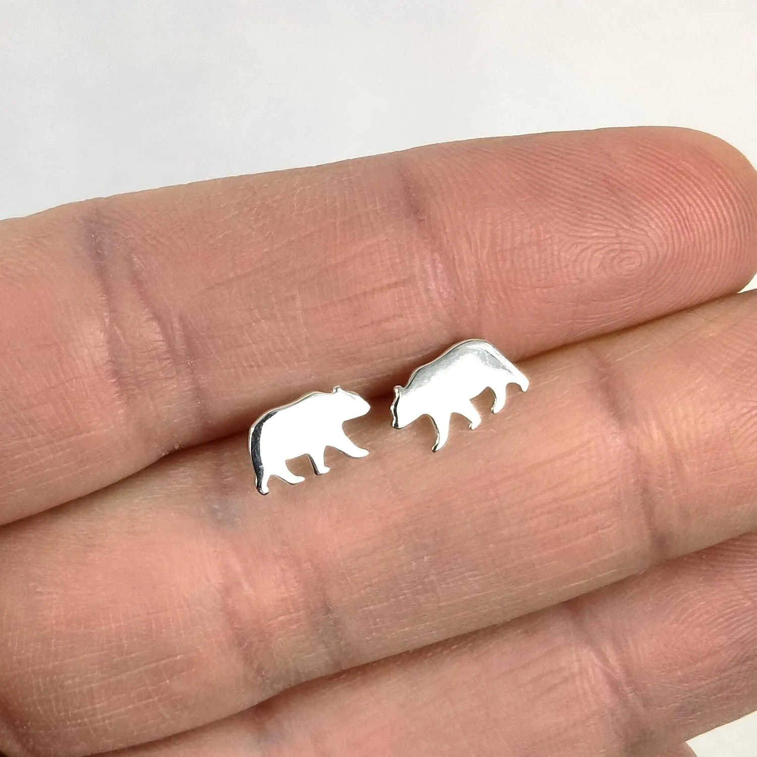 FashionJunkie4Life Sterling Silver Animal Stud Earrings with Butterfly Backs