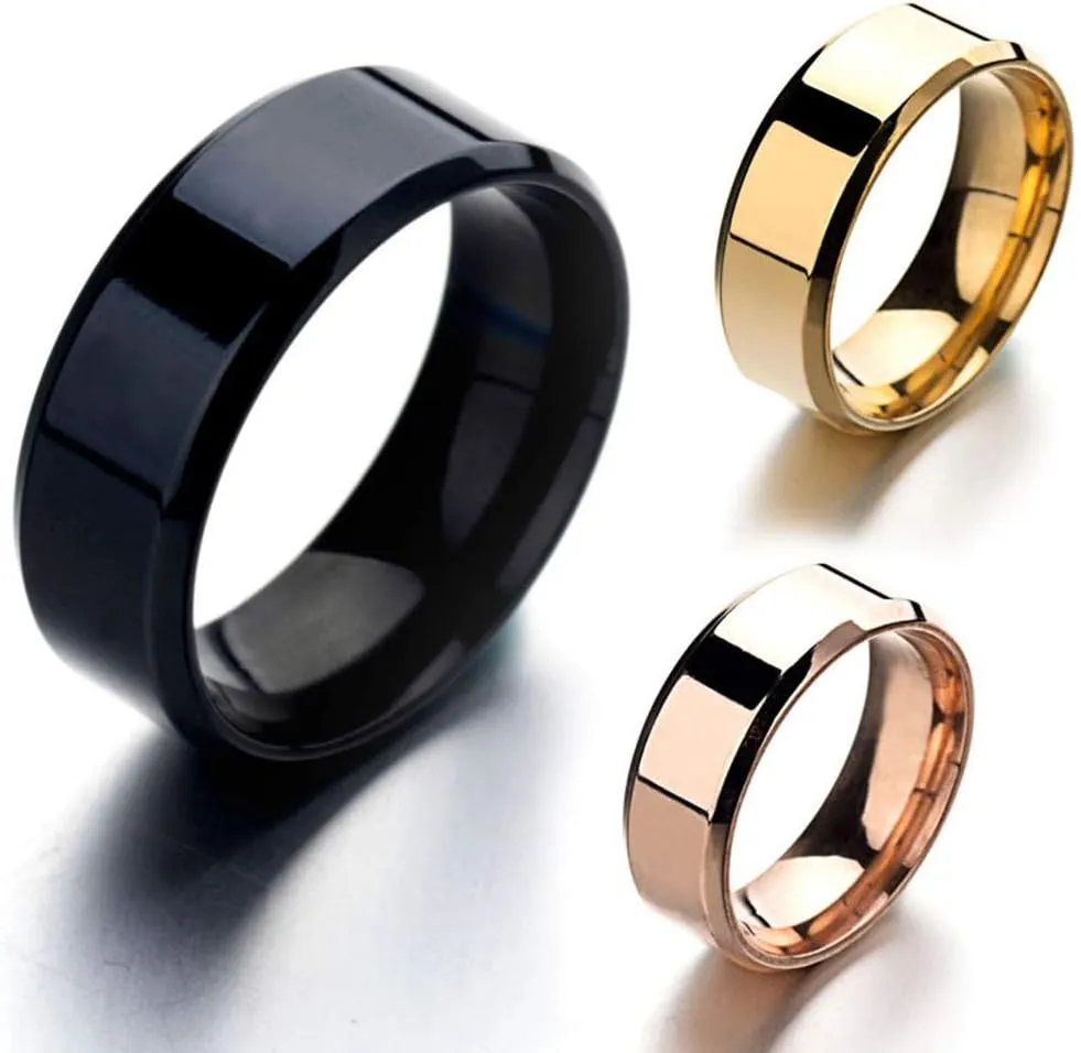 FashionWedding Bands for Women,Chunky Gold Plated Rings Stackable Thick Engagement Anniversary Promise Rings for Her