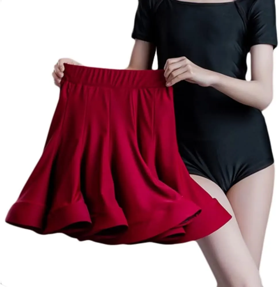 Girls Kids Latin Dance Skirt Ruffle Swing Ballroom Samba Tango Cha-Cha Practice Dancewear