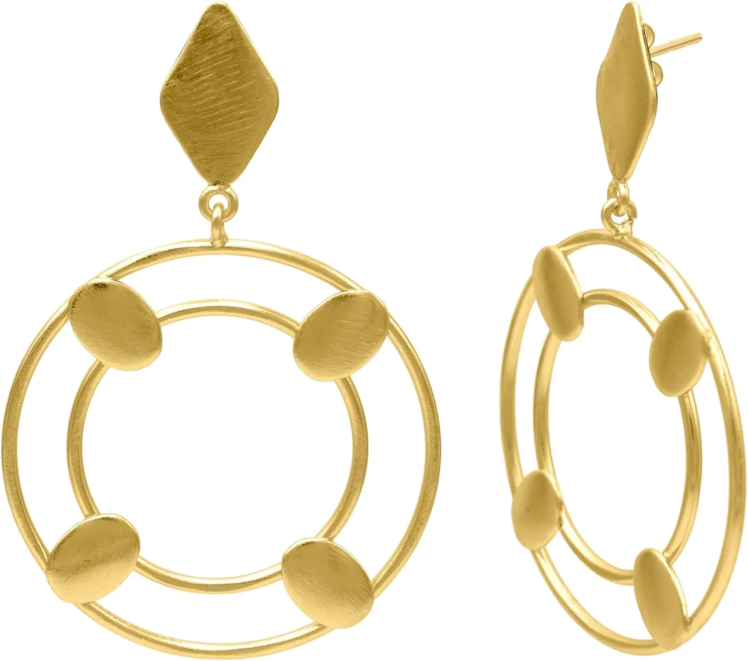 Gold Plated Teardrop Stud Earrings Minimalist Dainty Chunky Studs Earring Dangle Drop Lightweight Hoop Trendy Jewelry for Women E438