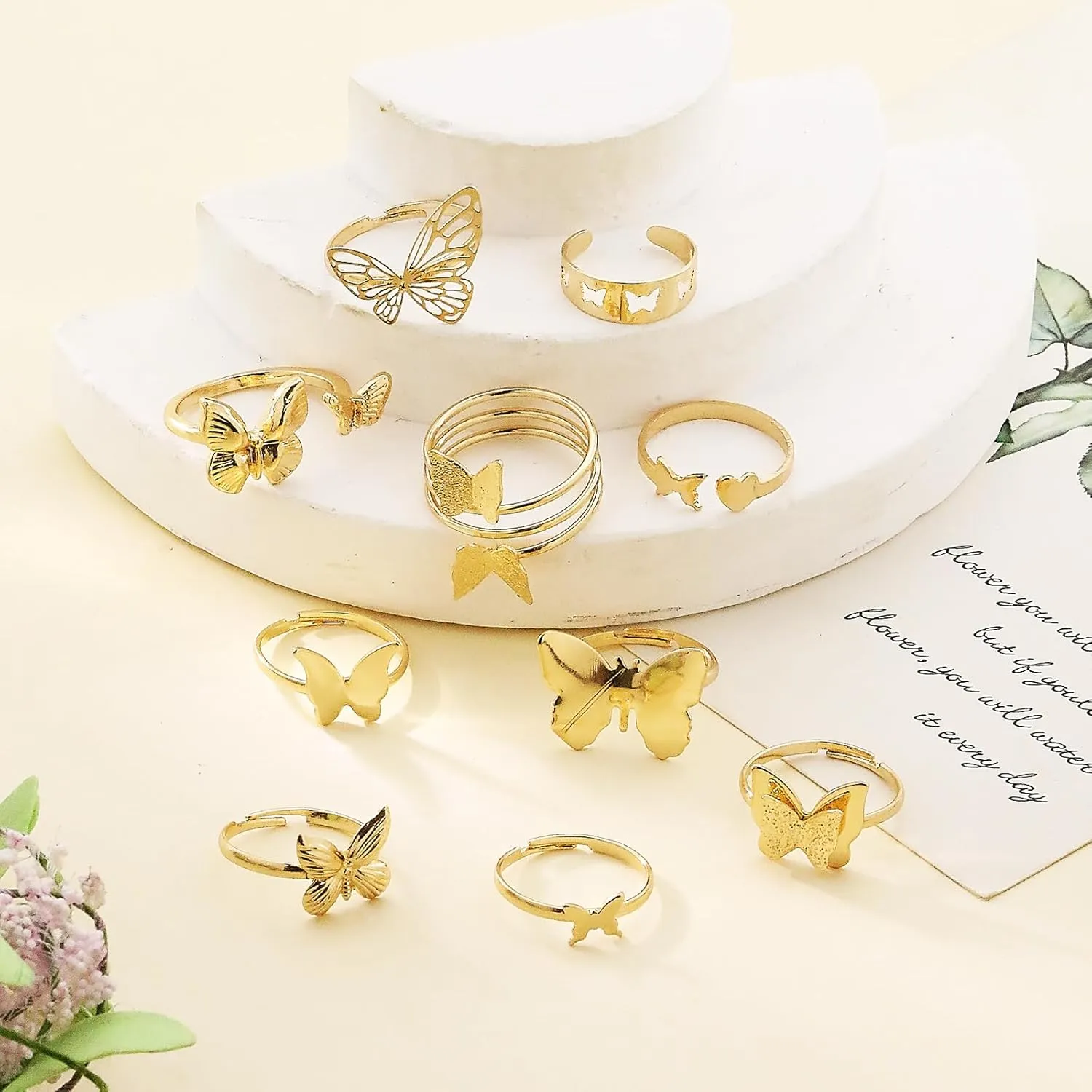 Gold Silver Rings Set for Women Vintage Gold Stacking Knuckle Rings Boho Trendy Dainty Cute Sparkling Aesthetic Finger Rings Jewelry Prom Costume Accessories