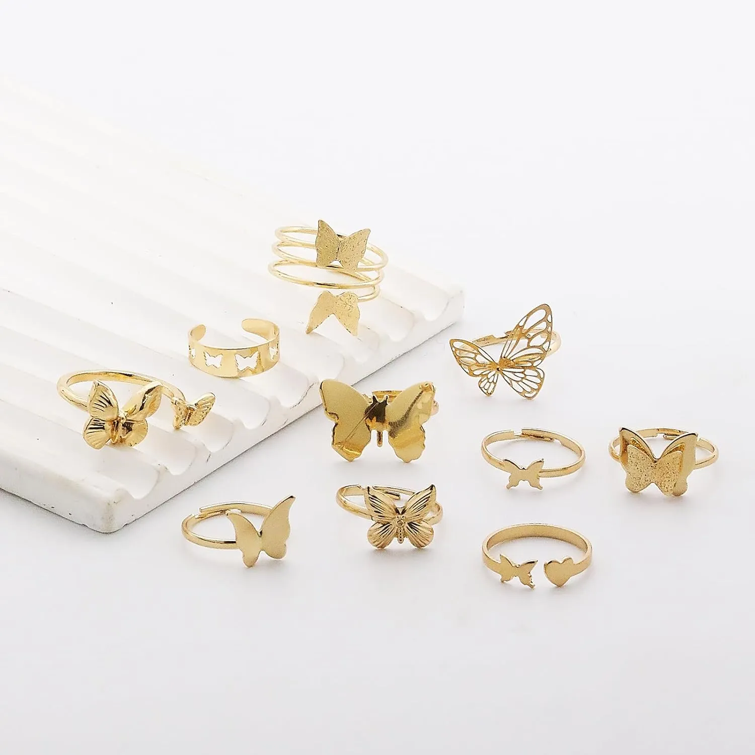 Gold Silver Rings Set for Women Vintage Gold Stacking Knuckle Rings Boho Trendy Dainty Cute Sparkling Aesthetic Finger Rings Jewelry Prom Costume Accessories
