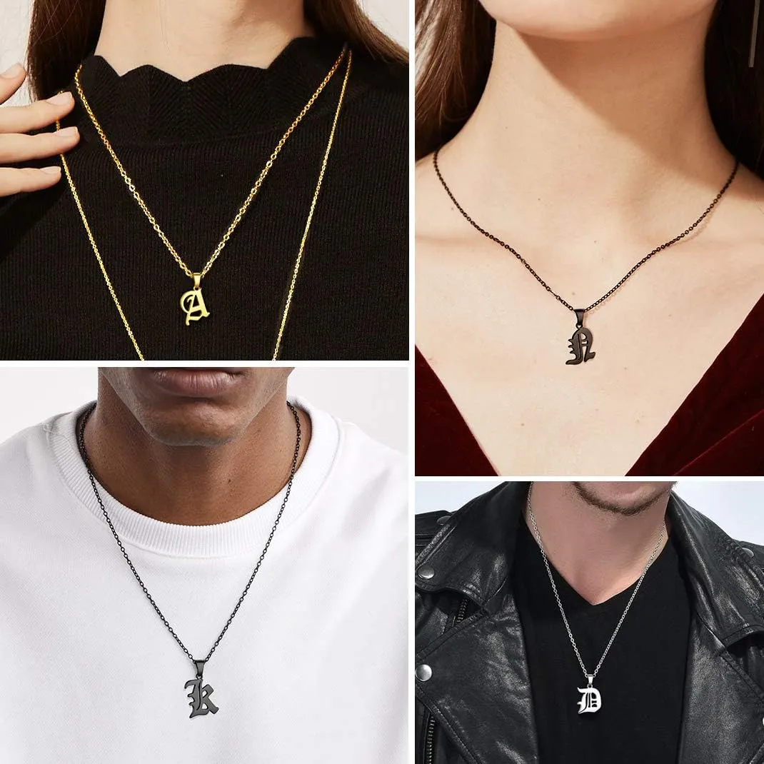 GOLDCHIC JEWELRY Initial Necklace for Women, Gold Letter Charm Chain Necklaces for Mother Wife