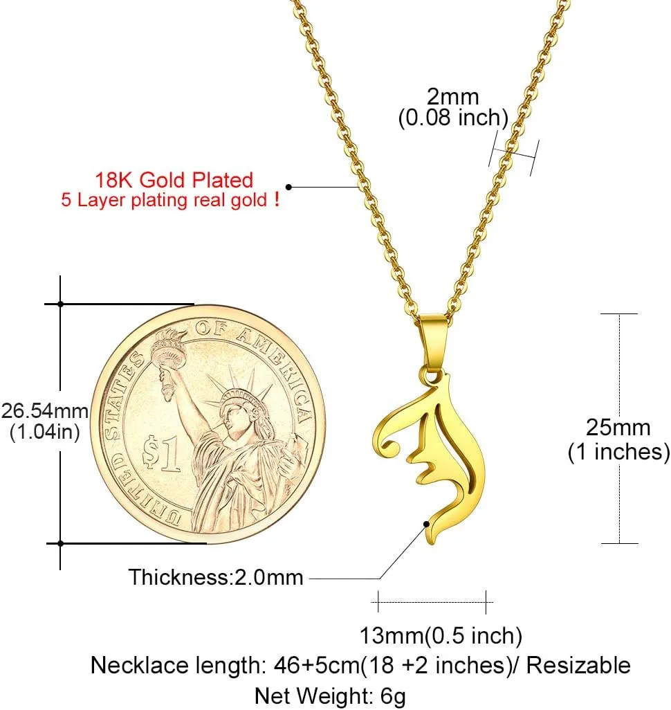GOLDCHIC JEWELRY Initial Necklace for Women, Gold Letter Charm Chain Necklaces for Mother Wife