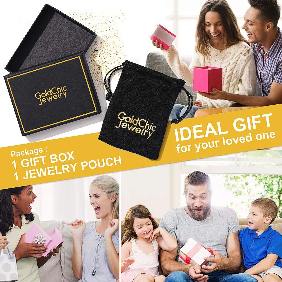 GOLDCHIC JEWELRY Initial Necklace for Women, Gold Letter Charm Chain Necklaces for Mother Wife