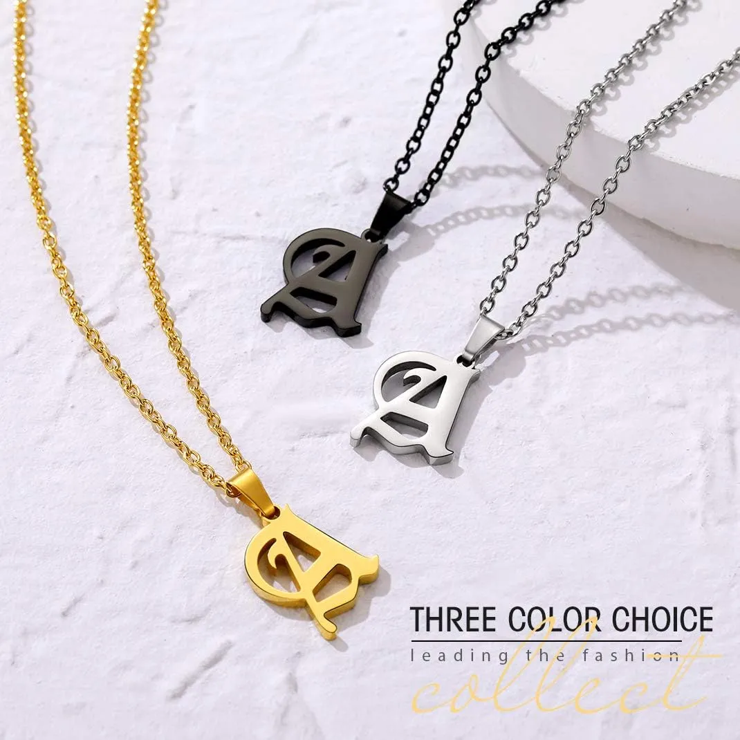 GOLDCHIC JEWELRY Initial Necklace for Women, Gold Letter Charm Chain Necklaces for Mother Wife