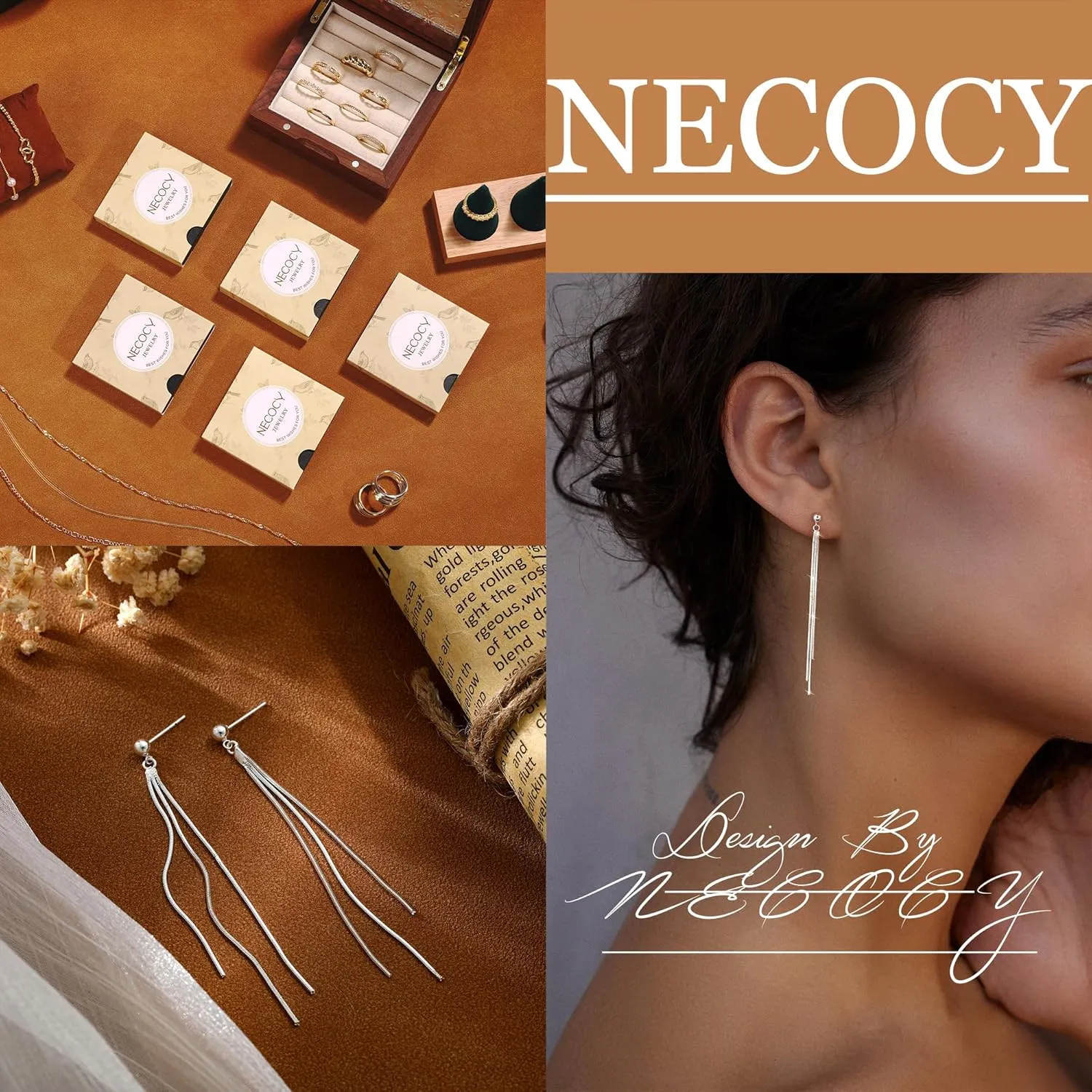 Gold/Silver Dangle Earrings for Women Dainty Long Hanging Chain Earrings Trendy Hypoallergenic Dangling Pearl Threader Earrings for Women Non-Tarnish Jewelry
