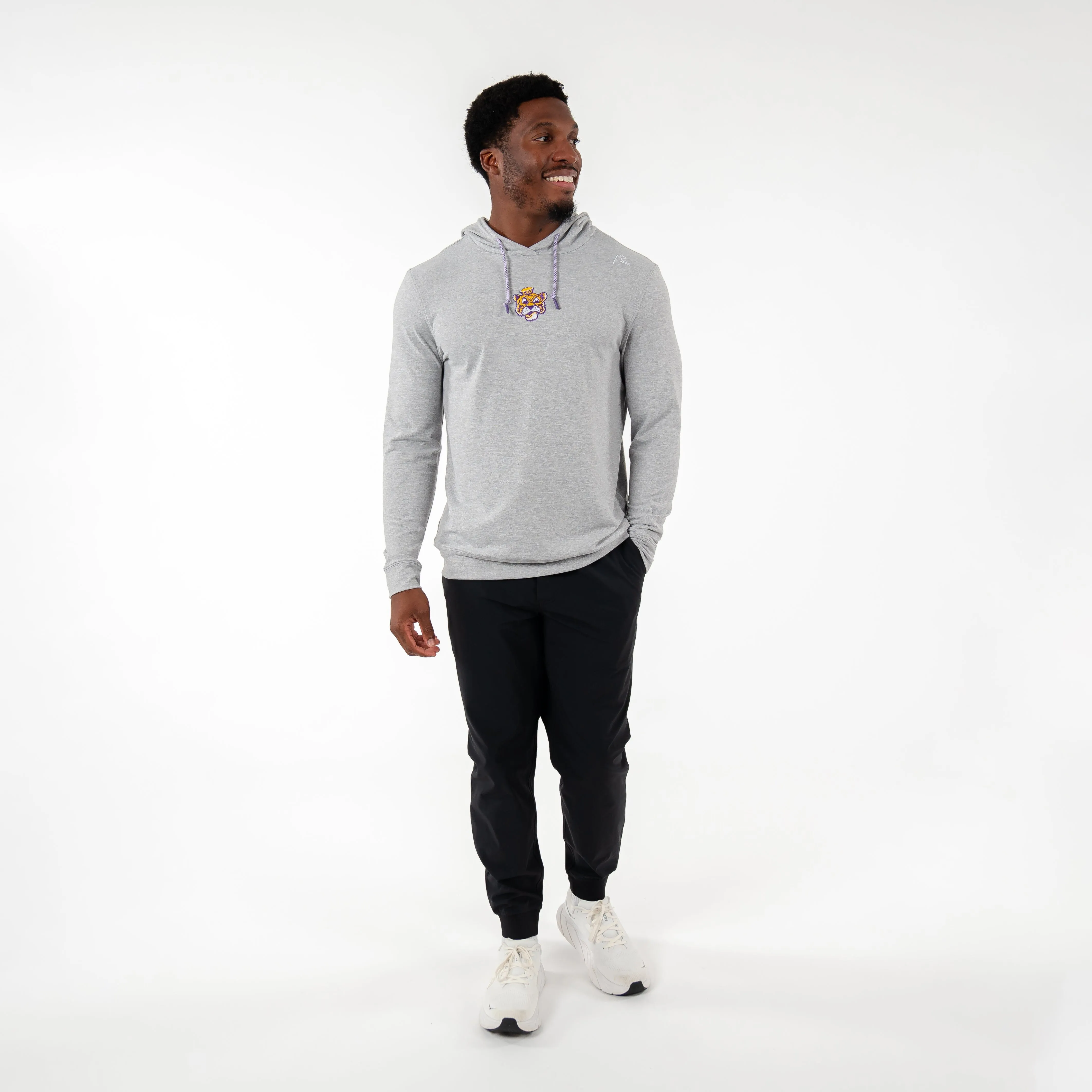 Hesi Collegiate Hoodie - LSU | Heather - Stainless Steel/White - LSU - 1