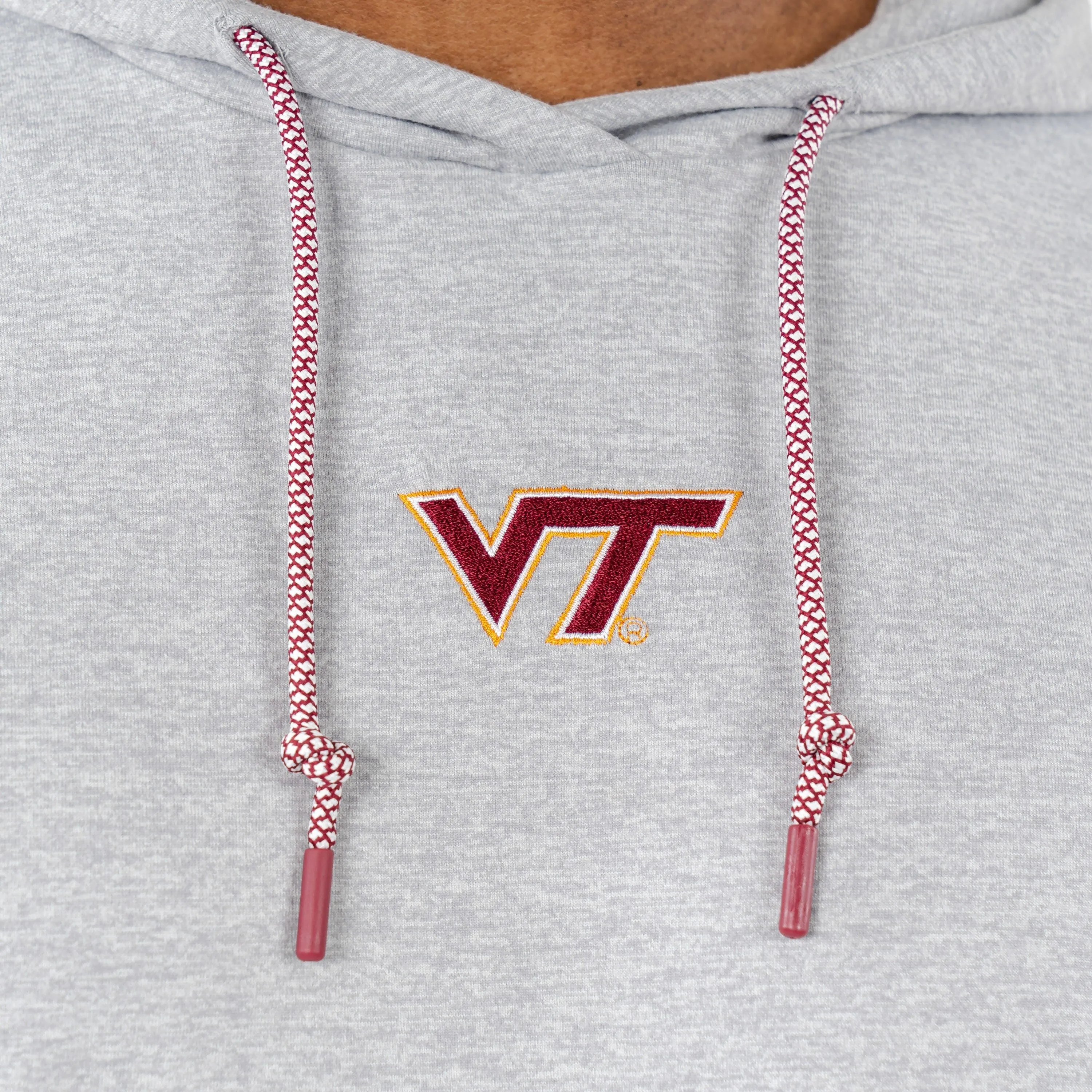 Hesi Collegiate Hoodie - Virginia Tech | Heather - Stainless Steel/White - Virginia Tech - 1