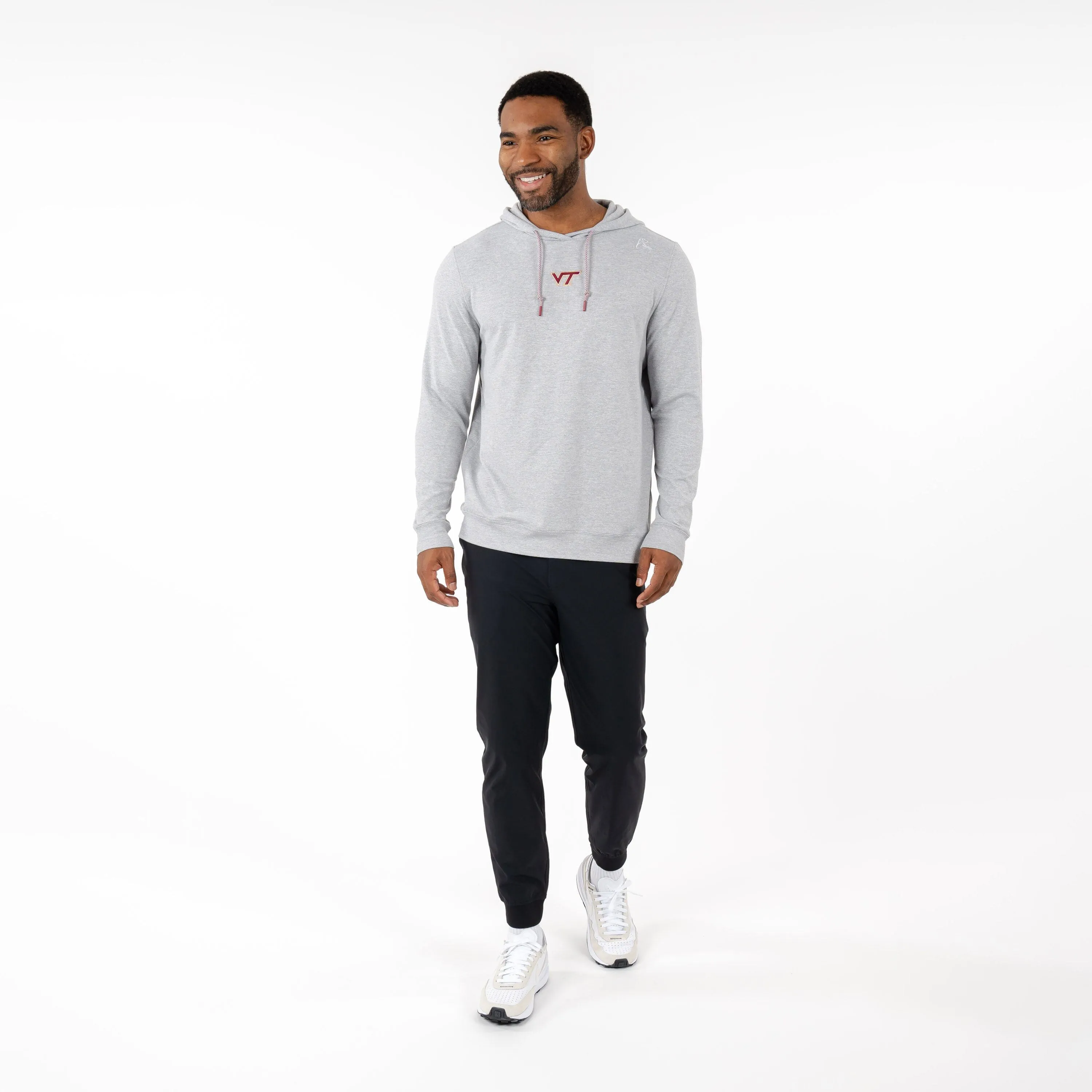 Hesi Collegiate Hoodie - Virginia Tech | Heather - Stainless Steel/White - Virginia Tech - 1