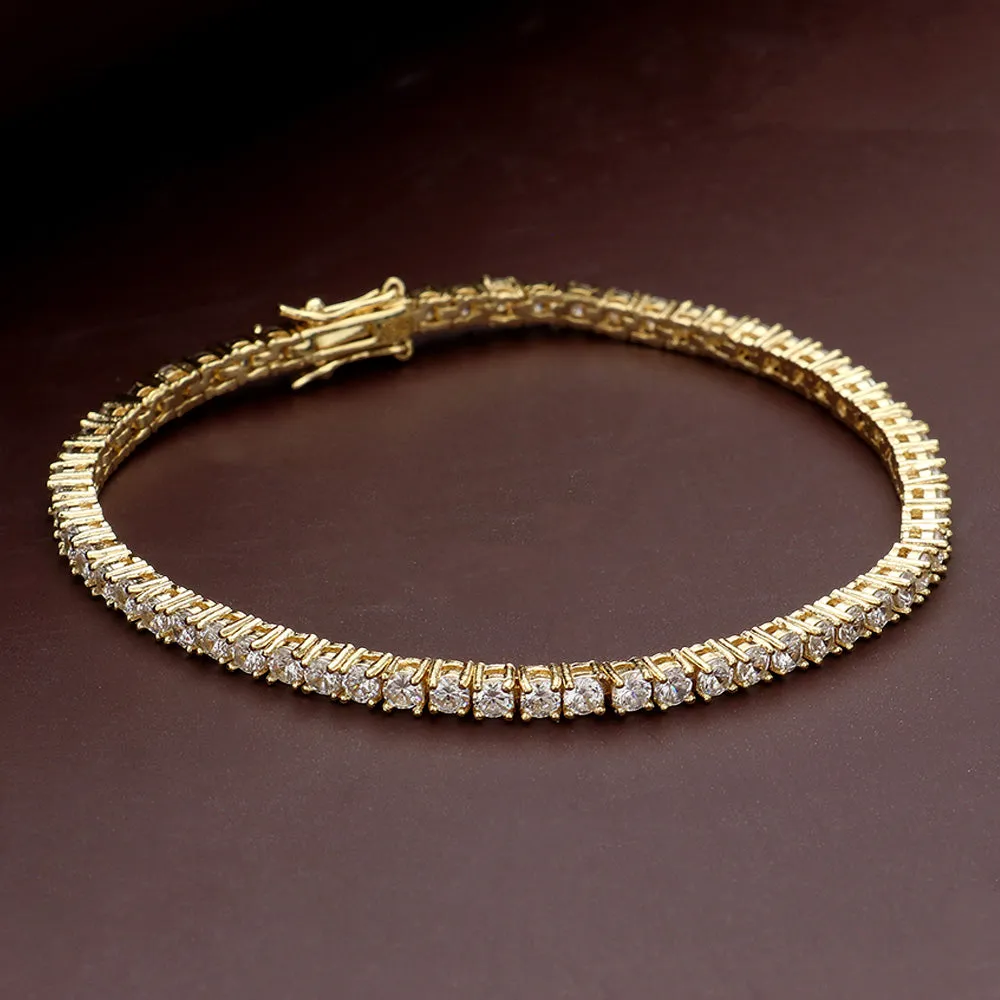 iLLASPARKZ CZ Stone Cushion Tennis Bracelet