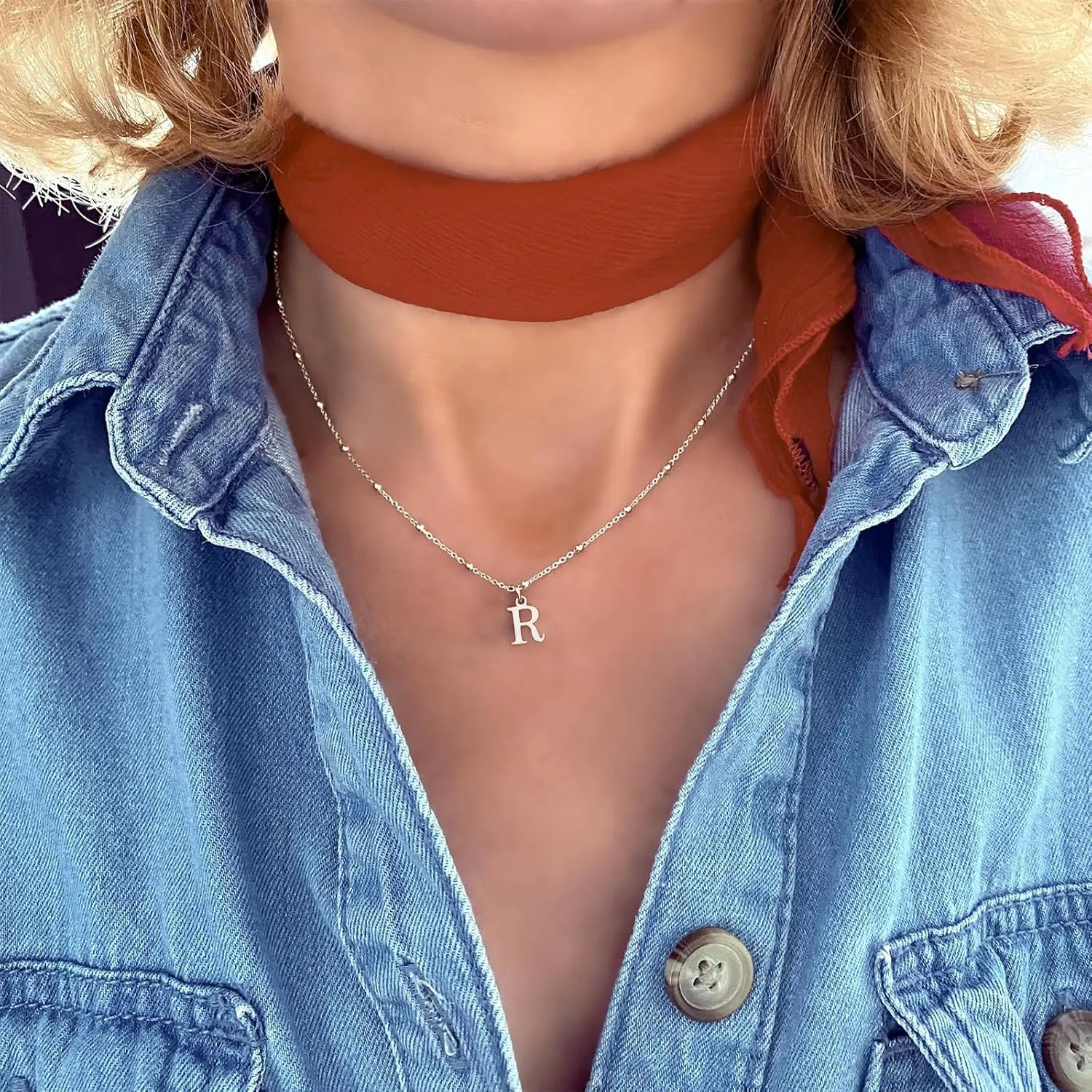 Initial Necklaces for Women, Dainty A-Z Pendant Letter Charm Necklace Personalized Name Necklaces for Women Trendy Jewelry Gift