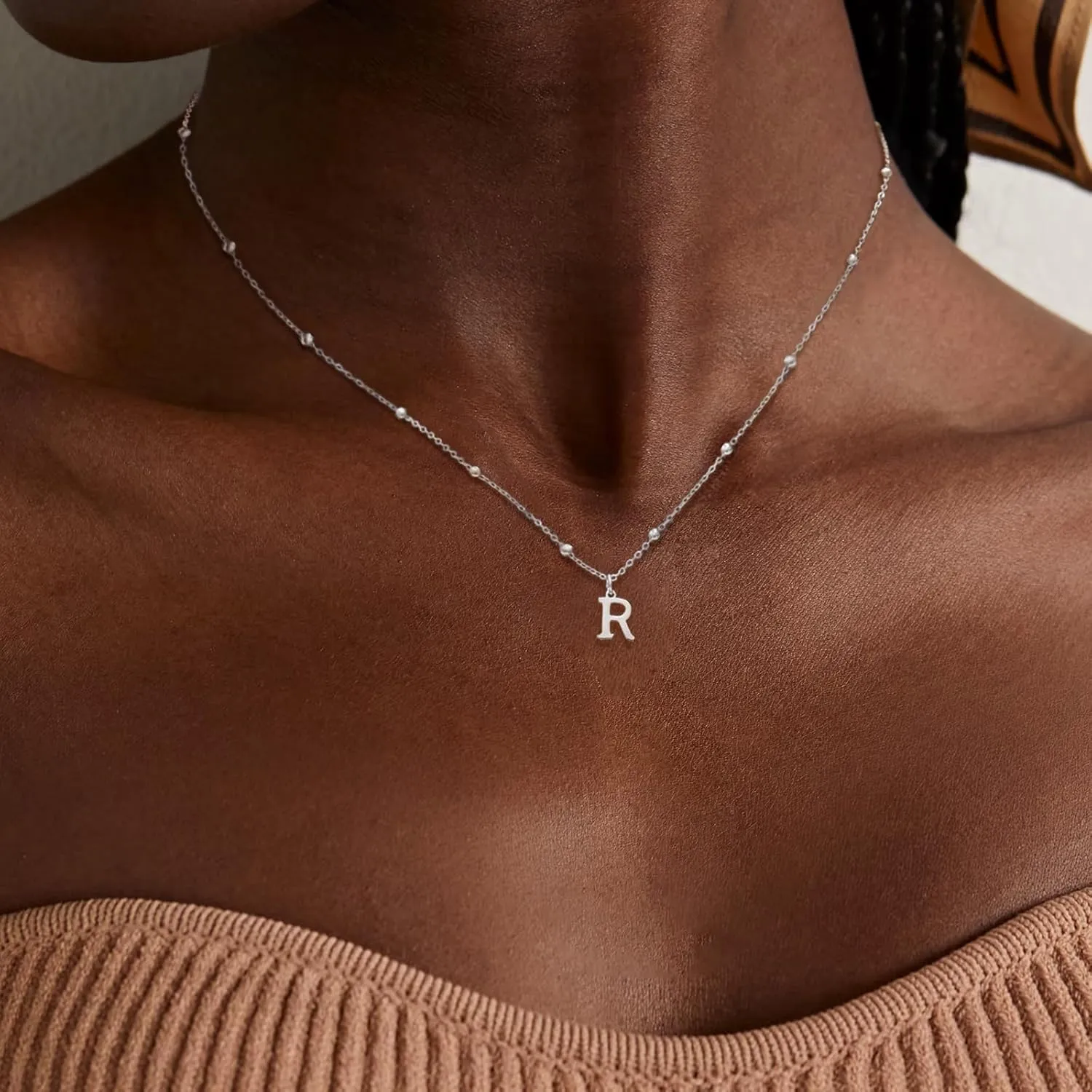 Initial Necklaces for Women, Dainty A-Z Pendant Letter Charm Necklace Personalized Name Necklaces for Women Trendy Jewelry Gift