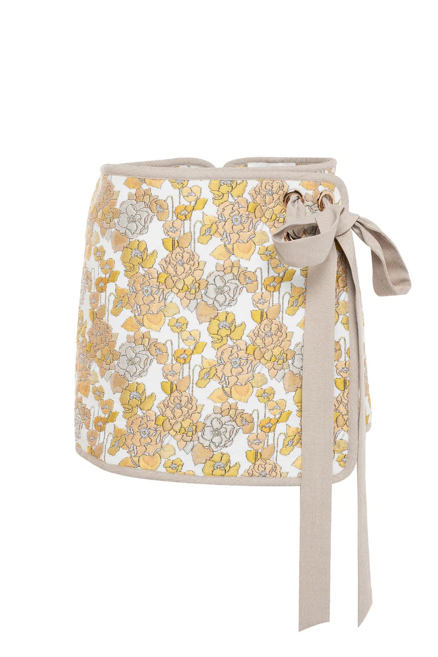 Isla Jacquard Mini Skirt Golden Jacquard