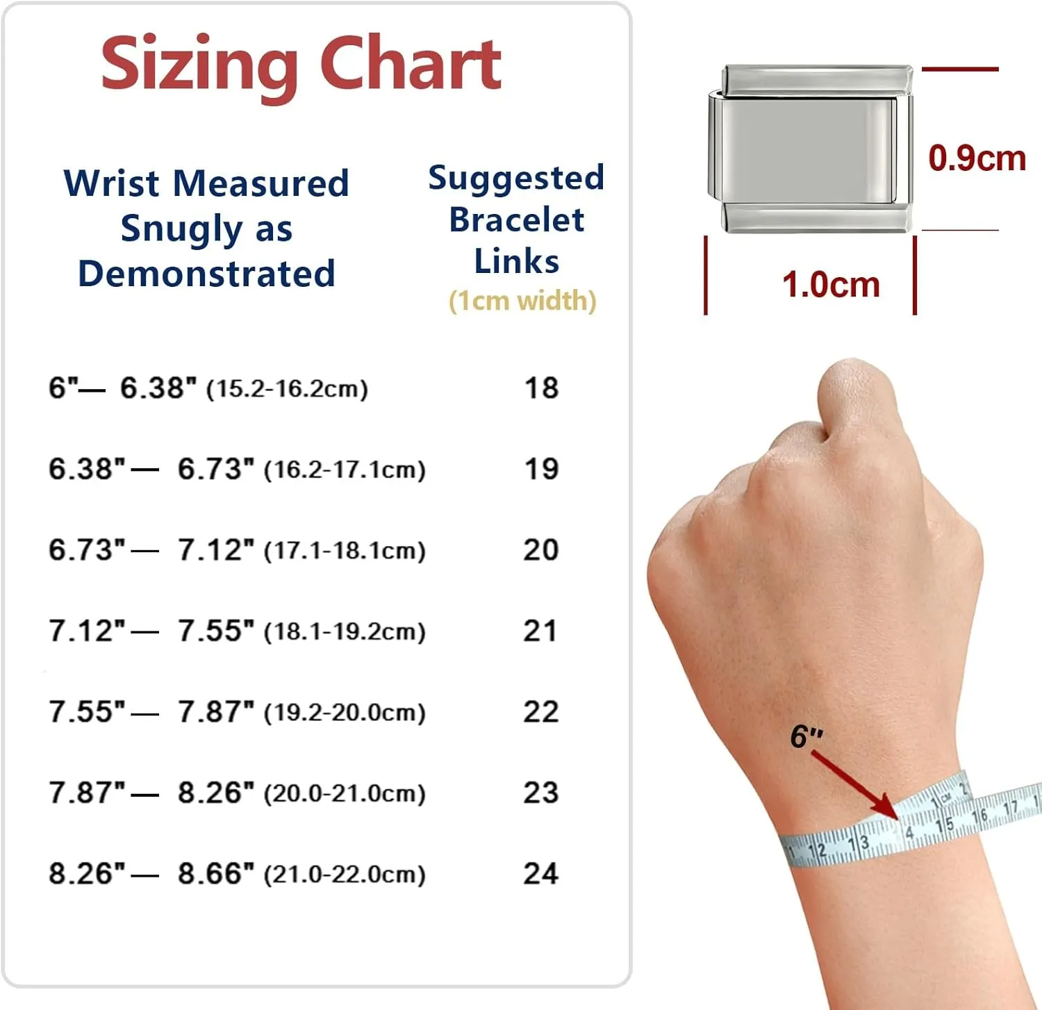 Italian Charm Bracelet for Women, 9mm Italian Charms Link Handmade Bracelet DIY Module Italian Charm Necklaces Anklet Jewelry Gifts