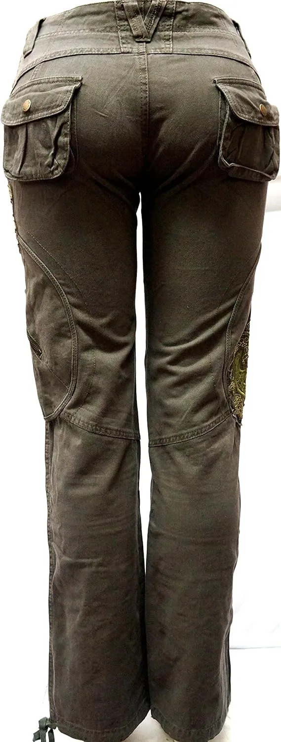 Jack David/Wax Jeans/Lucy Jeans Women's Cargo Pants Stretch Solid Casual Skinny