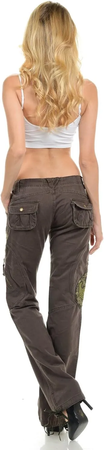 Jack David/Wax Jeans/Lucy Jeans Women's Cargo Pants Stretch Solid Casual Skinny