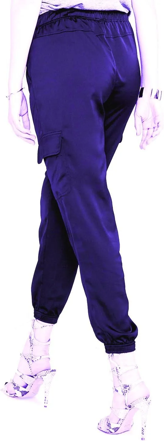 Jack David/Wax Jeans/Lucy Jeans Women's Cargo Pants Stretch Solid Casual Skinny