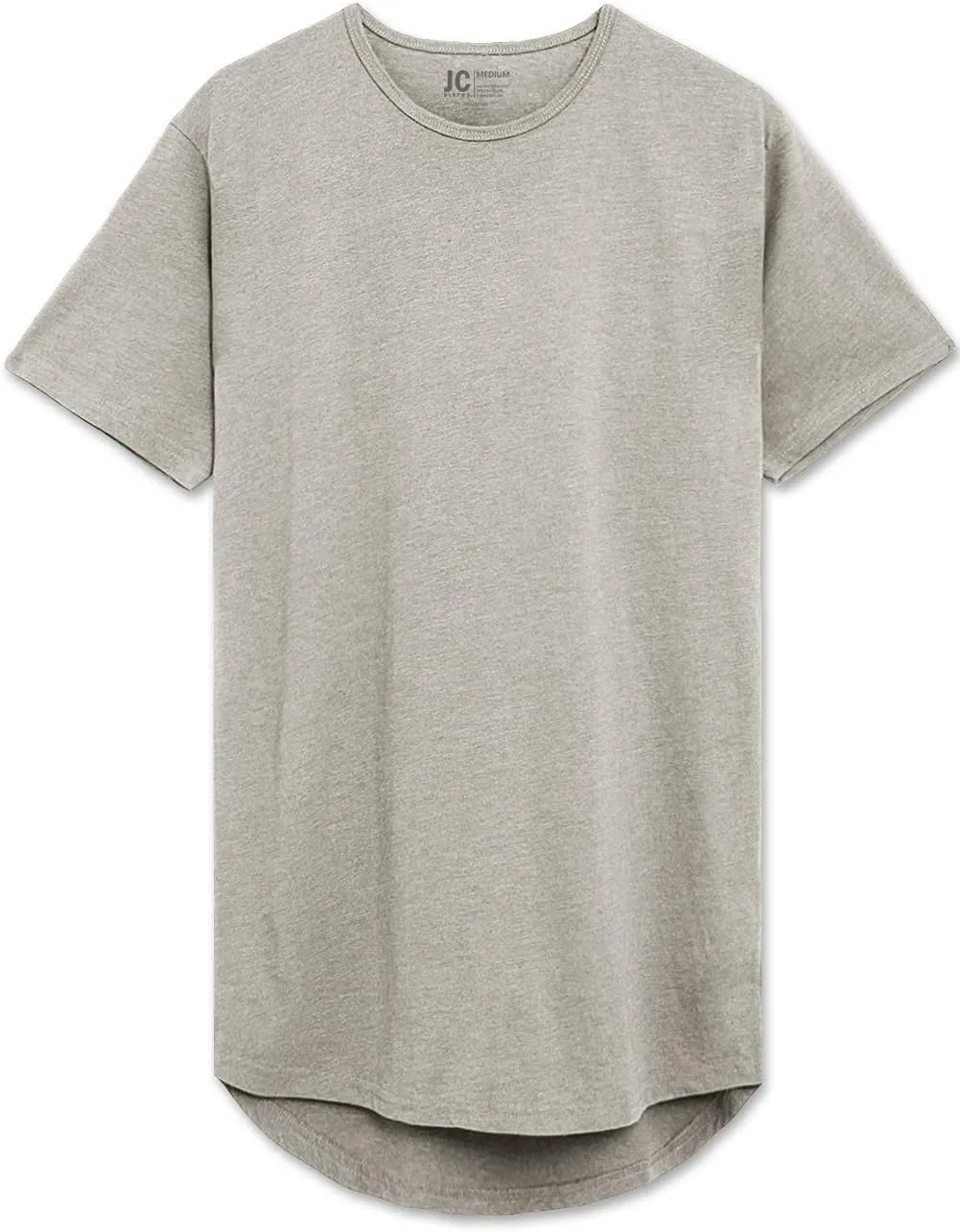 JC DISTRO Mens Hipster Hip Hop Elong Longline Crewneck T-Shirt