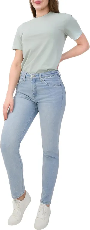 Jeans for Women Regular Tapered Medium-Stretch Jeans Denim Stretchy Trendy Pants Trouser