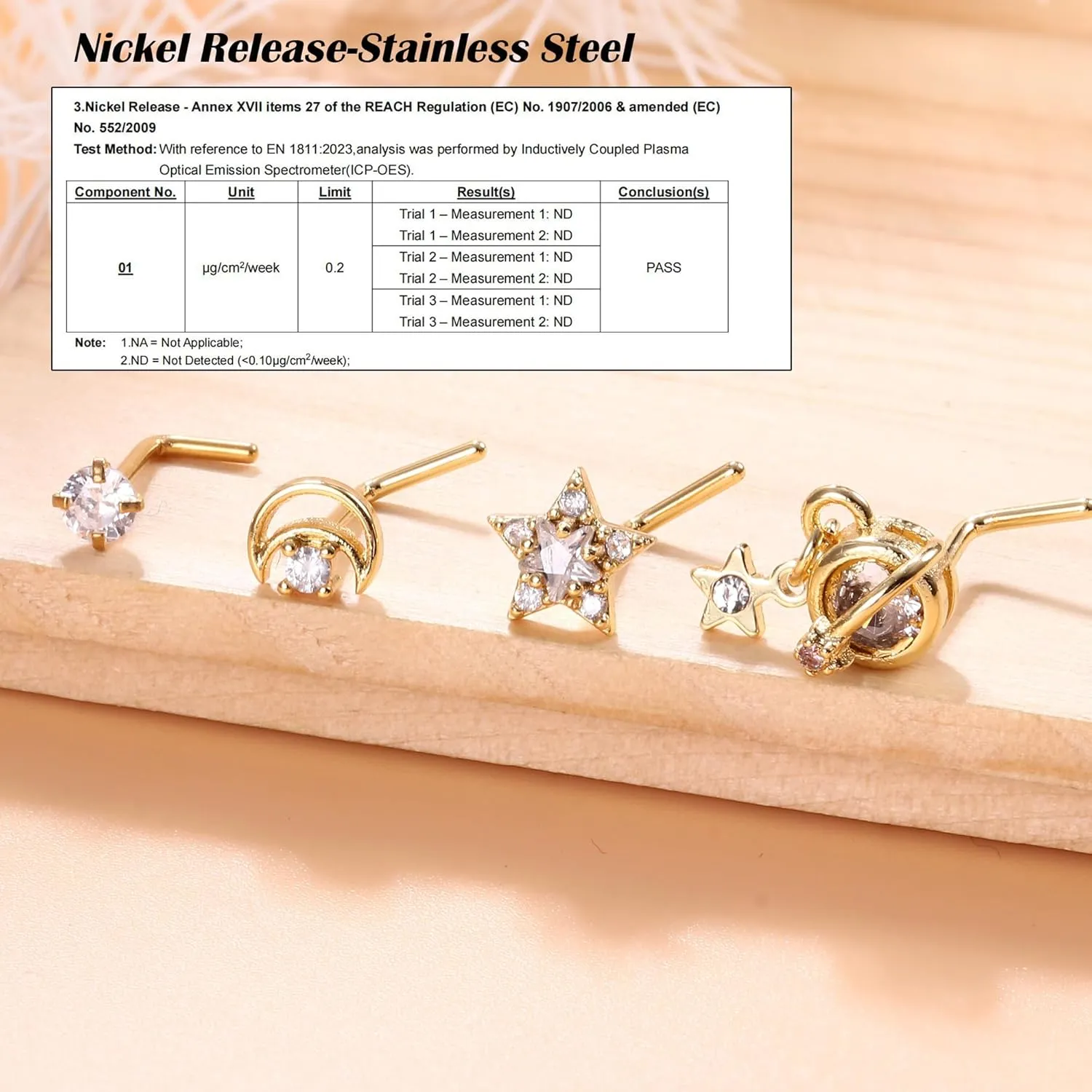 JOERICA Nose Rings Studs for Women Stainless Steel L Shaped Nose Studs Tiny Opal CZ Sunflower Turquoise Bee Planet Geometric Nose Piercing Jewelry