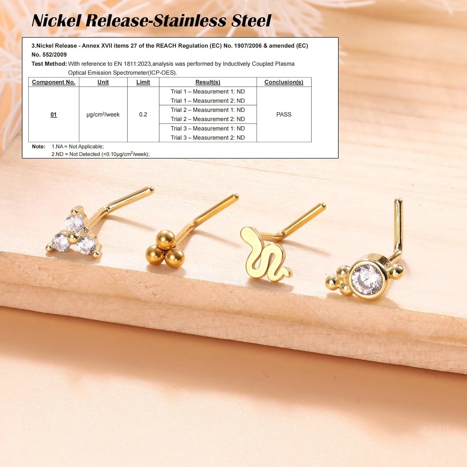 JOERICA Nose Rings Studs for Women Stainless Steel L Shaped Nose Studs Tiny Opal CZ Sunflower Turquoise Bee Planet Geometric Nose Piercing Jewelry