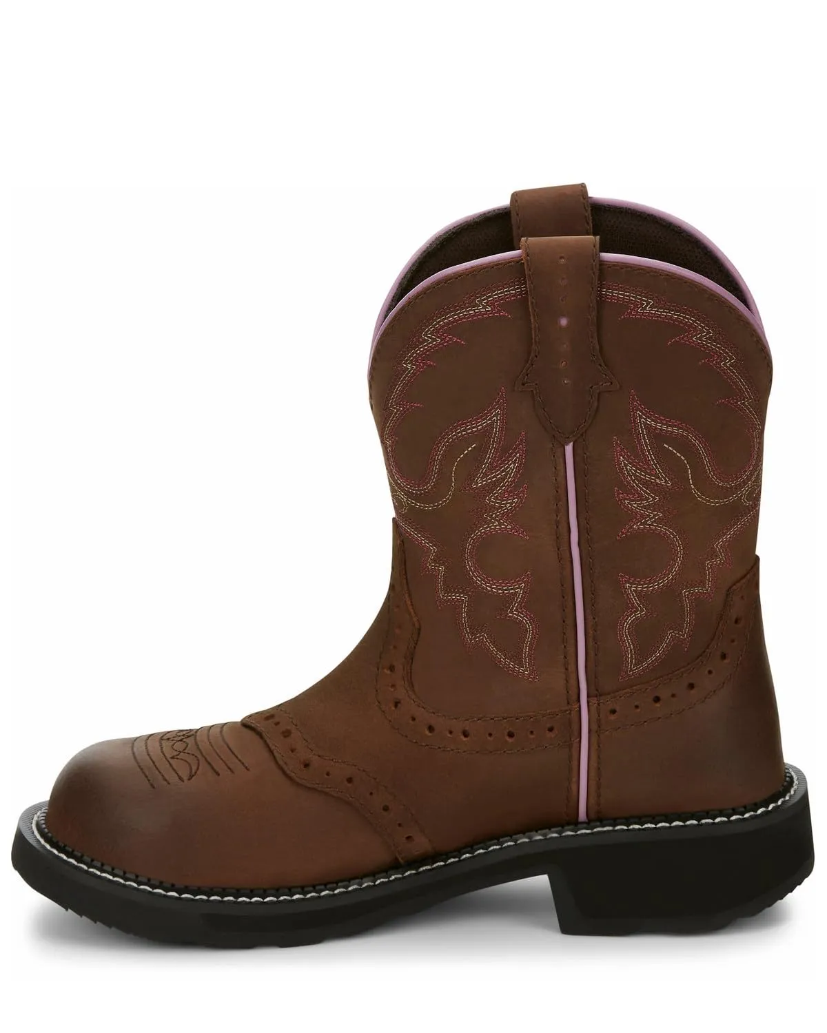 Justin Women's Wanette Western Work Boot Steel Toe Distressed Brown 11 M