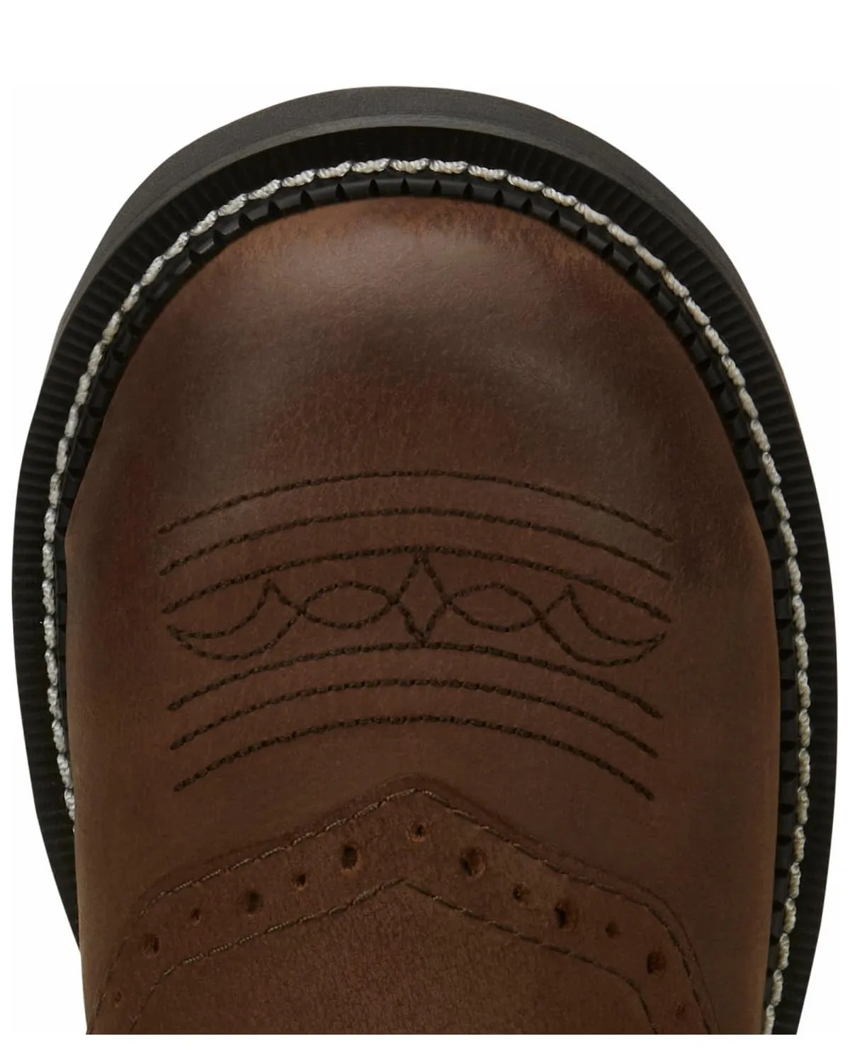 Justin Women's Wanette Western Work Boot Steel Toe Distressed Brown 5 M