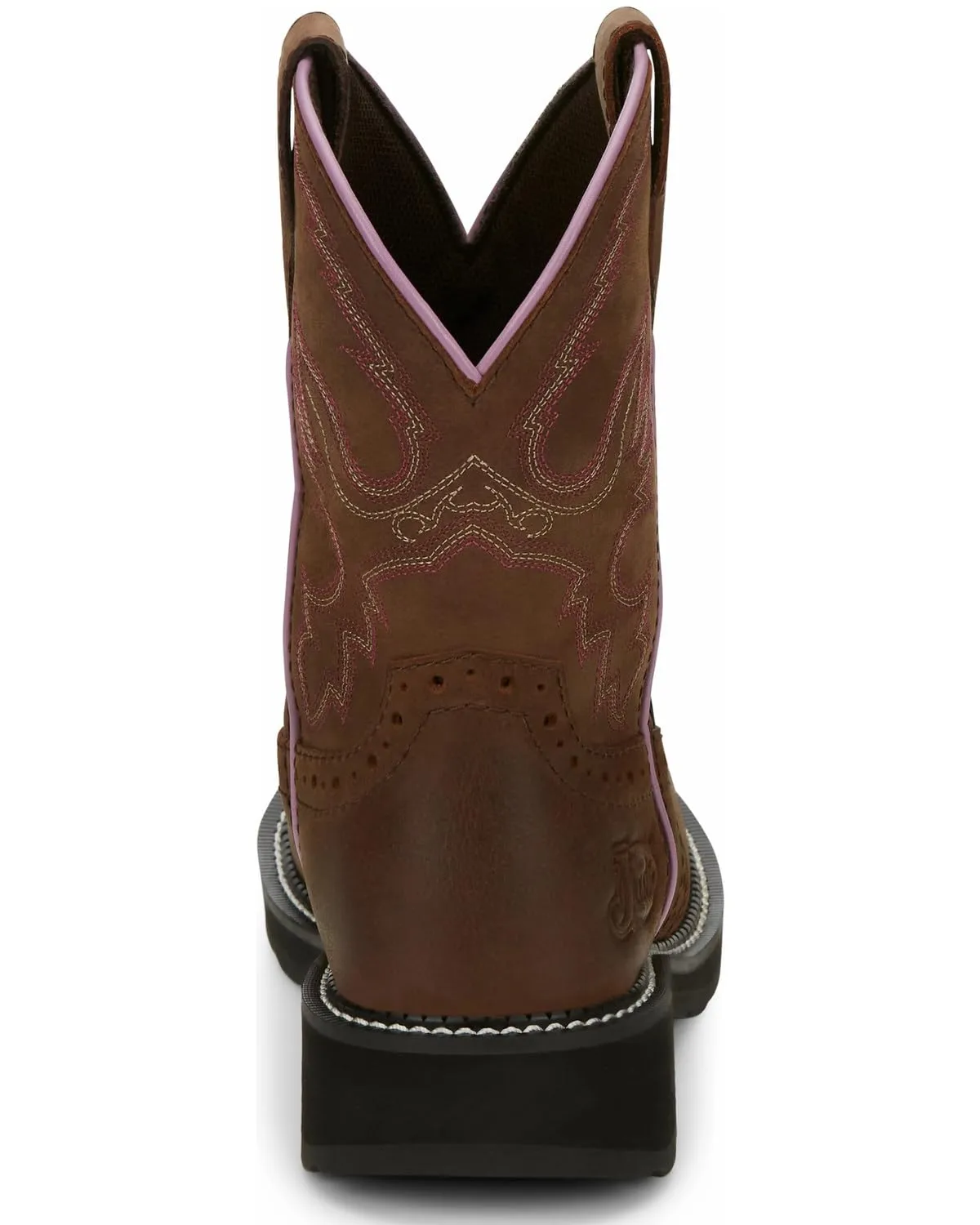 Justin Women's Wanette Western Work Boot Steel Toe Distressed Brown 5 M