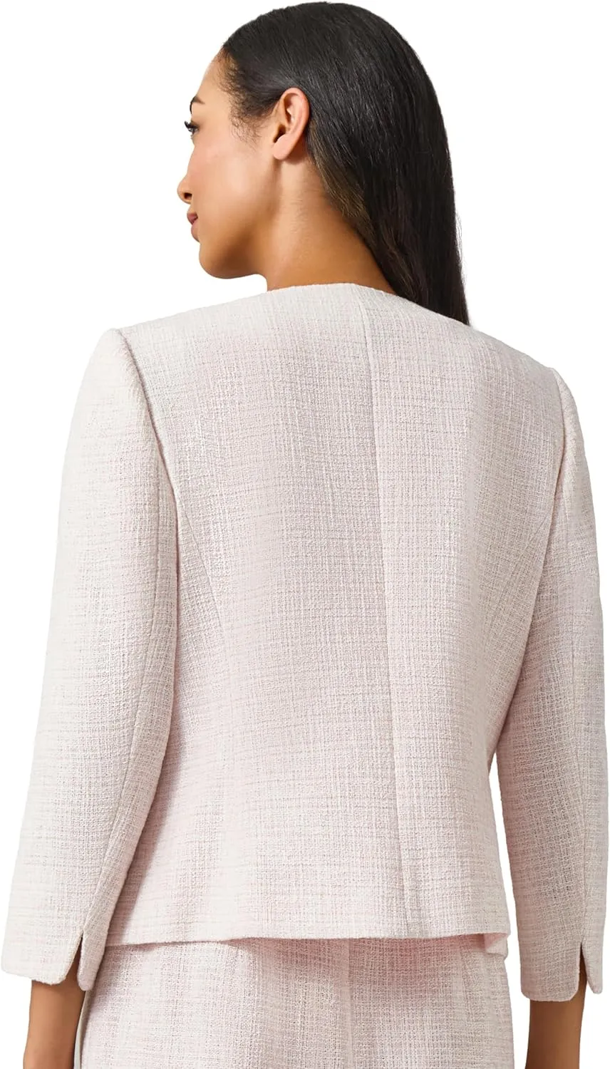 Kasper Women's Tweed Scallop Front Jacket