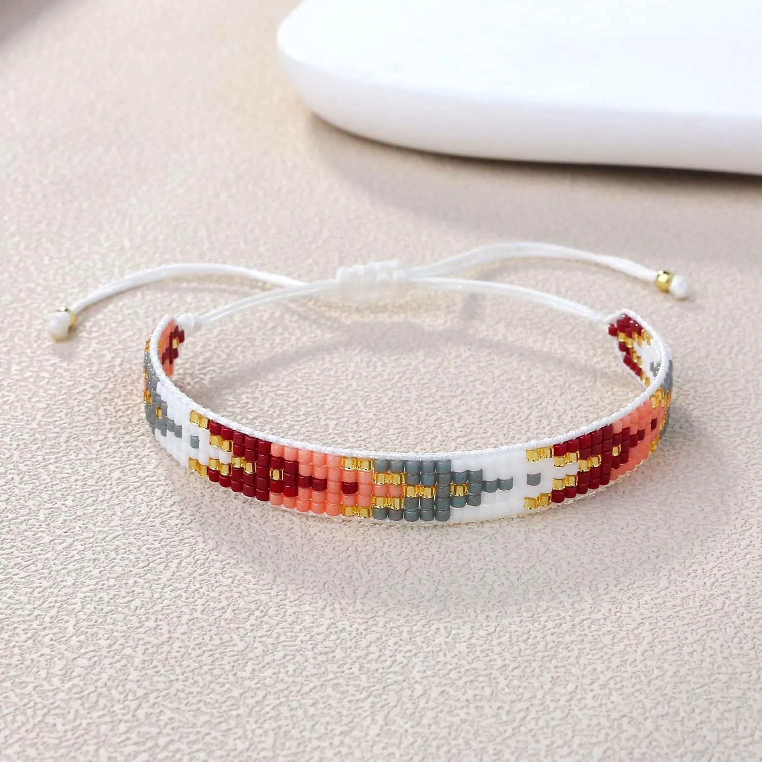 KELITCH Boho Miyuki Beads Bracelets Cuff Bangle Stackable Wrap Bracelets Women Handmade Friendship Bracelets Jewelry