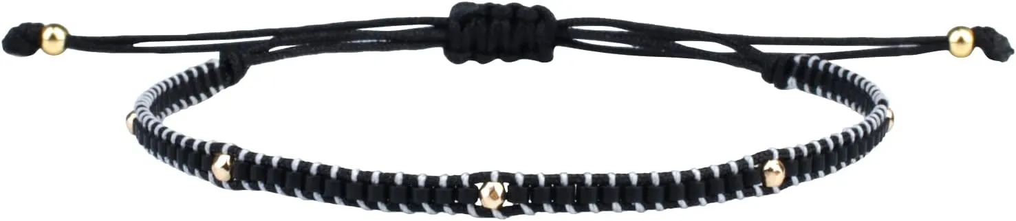 KELITCH Clear Miyuki Beaded Bracelets Handmade Friendship Strand Bracelets Charm Adjustment Bracelets Jewelry For Women