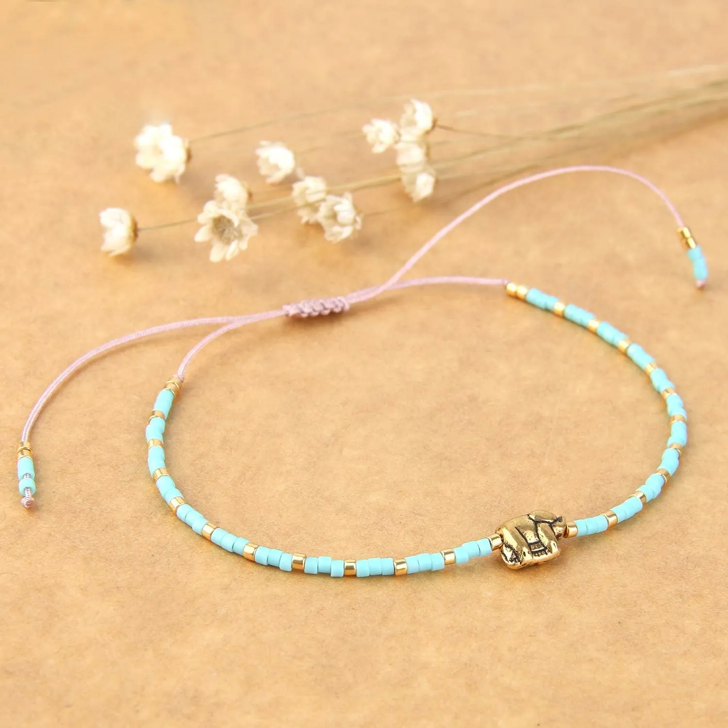 KELITCH Eye-Shape Beaded Bracelets Colorful Miyuki Beaded Bracelets Charm Handmade Bracelets For Women Jewelry
