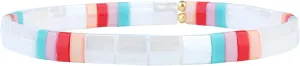 KELITCH New Miyuki Tila Bead Bracelets Charm Stretch Bracelets Stackable Wrap Bracelets for Women Jewelry