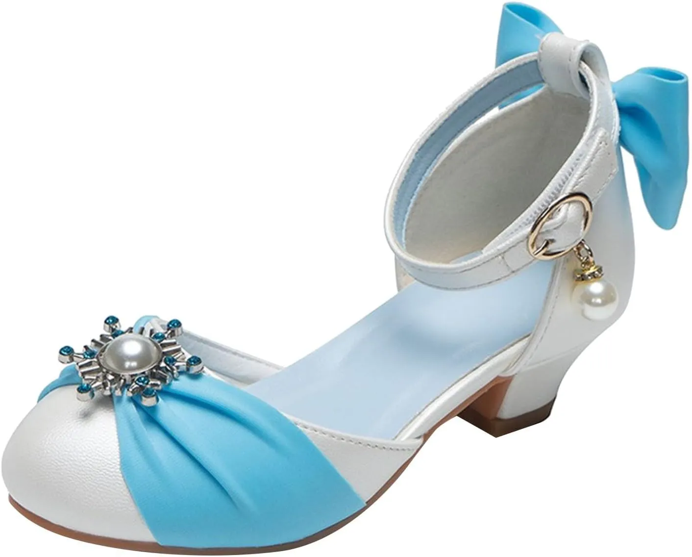 Kids Clear Glitter Jelly Sandal Trendy Elegant Bowknot High Heel Shoes For Girls Lightweight Non Slip Soft Bottom Dress Shoes For Performance Party