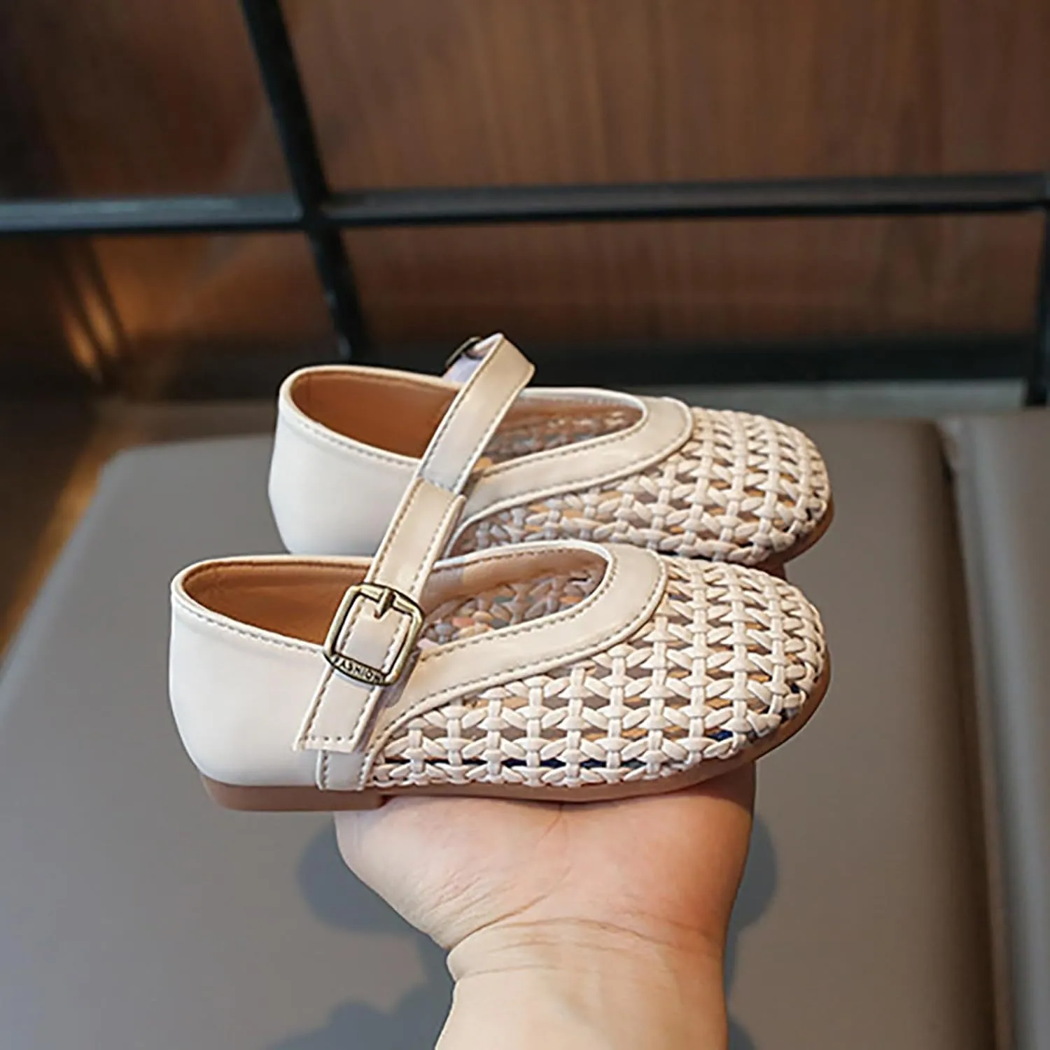 Kids Toddler Baby Girls Hollow Toe Sandals Breathable Leather Rubber Soft Summer Strap Shoes Ankle Beach Water Shoes