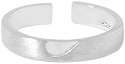 Knuckle Rings Set, Women's Silver Open Rings, Simple Heart Shaped Rings, Couple Rings, Love Heart Shaped Open Rings