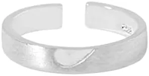 Knuckle Rings Set, Women's Silver Open Rings, Simple Heart Shaped Rings, Couple Rings, Love Heart Shaped Open Rings