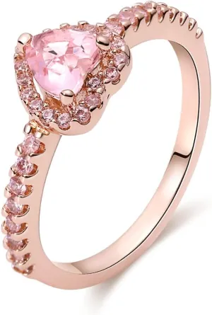 KUNSIR 925 Silver Rings for Women Cubic Zirconia Ring Rings for Women Sterling Silver Rings Wedding Band Rings Gift Ring Sterling Silver Rings Size 7-9