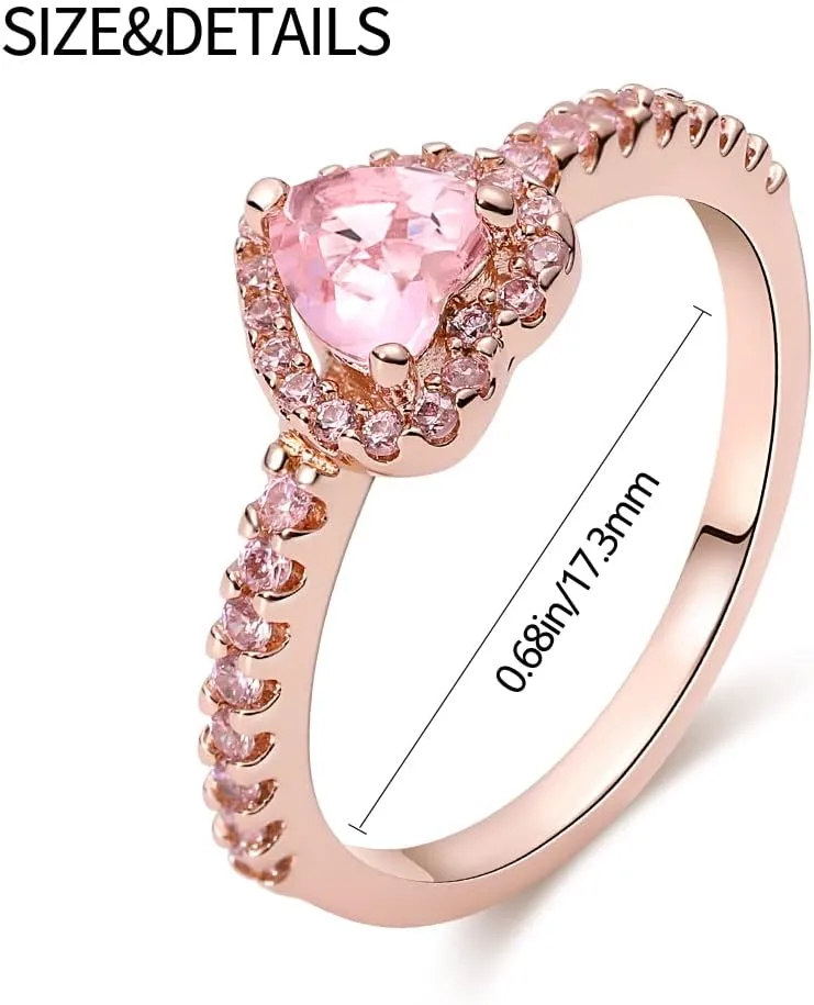KUNSIR 925 Silver Rings for Women Cubic Zirconia Ring Rings for Women Sterling Silver Rings Wedding Band Rings Gift Ring Sterling Silver Rings Size 7-9