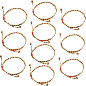 LIFKOME 10Pcs Adjustable Braided Rope Bracelets Colorful Handmade Summer Beach Anklets for Women and Unique Personal Style