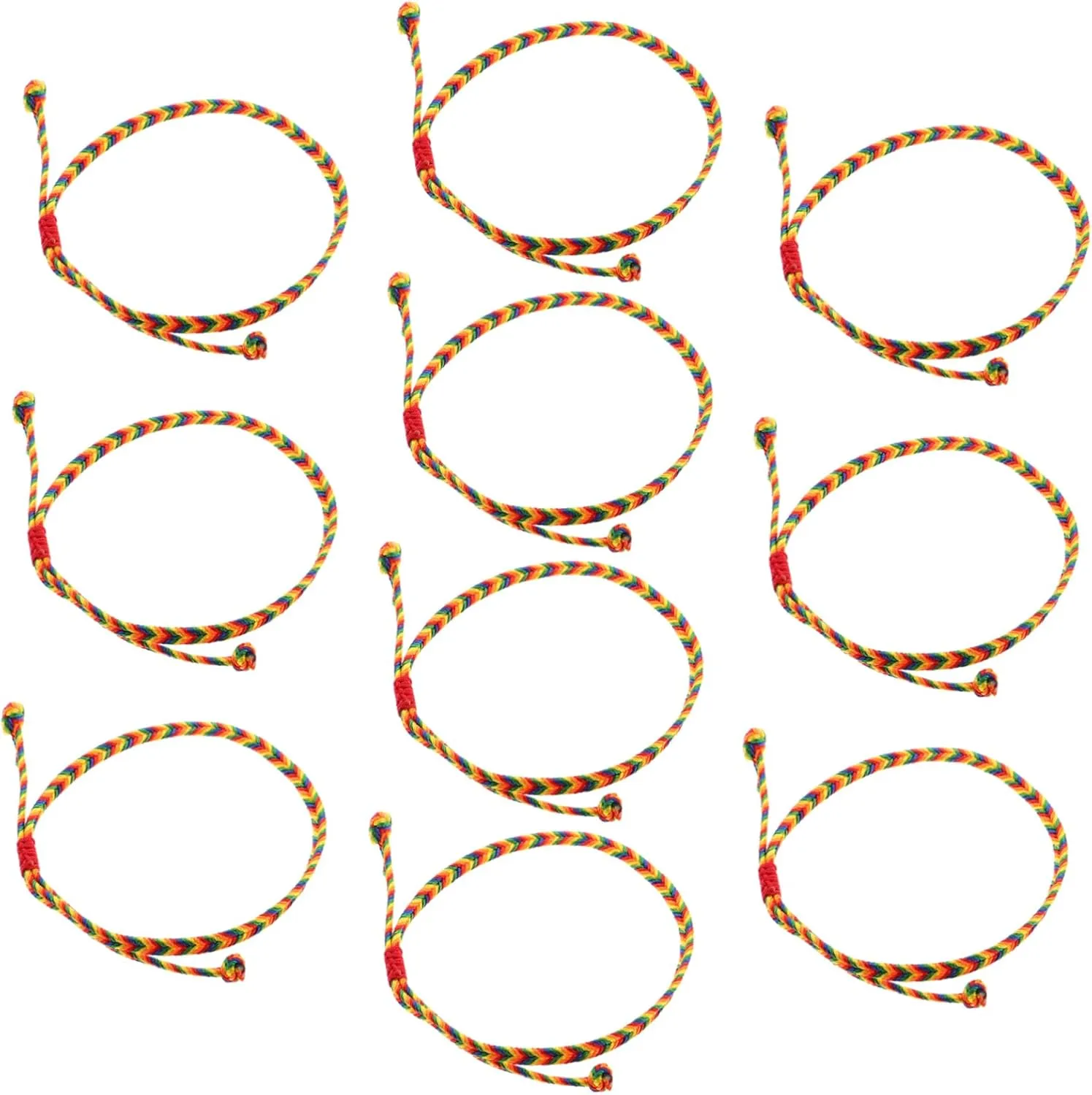 LIFKOME 10Pcs Adjustable Braided Rope Bracelets Colorful Handmade Summer Beach Anklets for Women and Unique Personal Style
