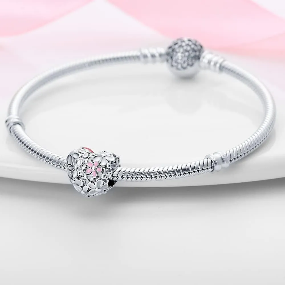 LIGHTDOG 925 Sterling Silver Charm fits Pandora Charm Bracelet Necklaces Pendant Bead Charms Jewelry Gift for Women Family Friends